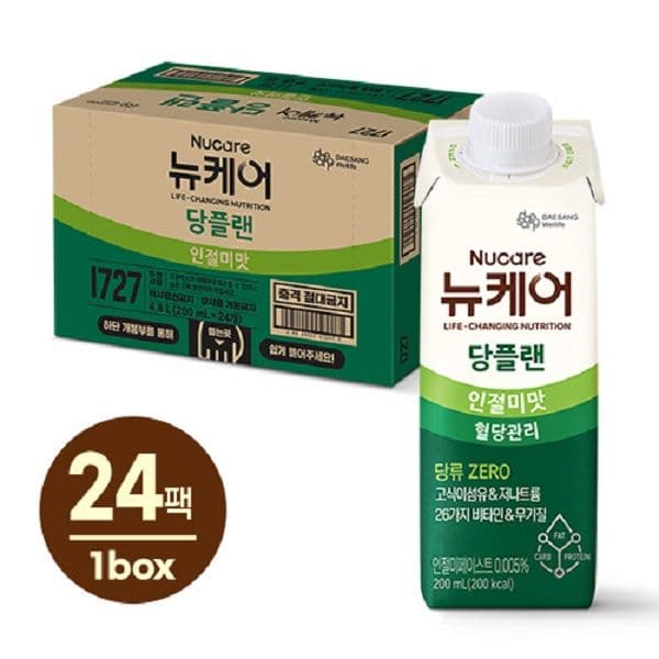 대상웰라이프 뉴케어 당플랜 인절미맛 200mlx24팩