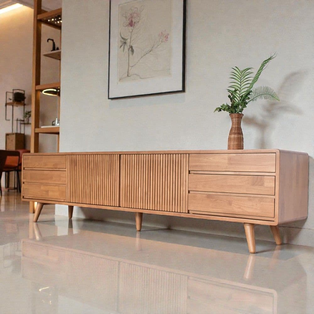 이즈네이처 오거스틴 원목 거실장 2000 사이즈