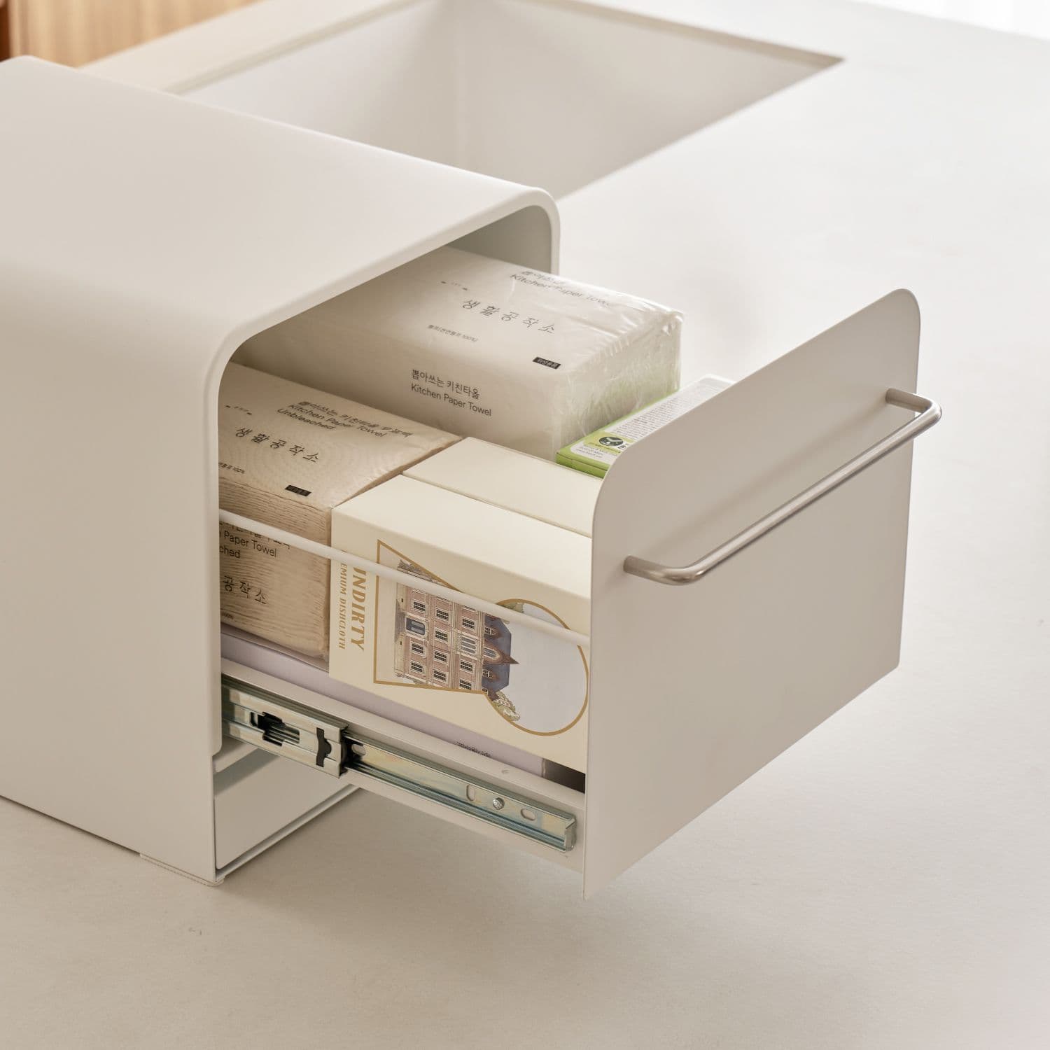 코드리빙 클린업스토리지 슬라이딩 영양제 보관함 식탁 주방 싱크대 수납 정리함