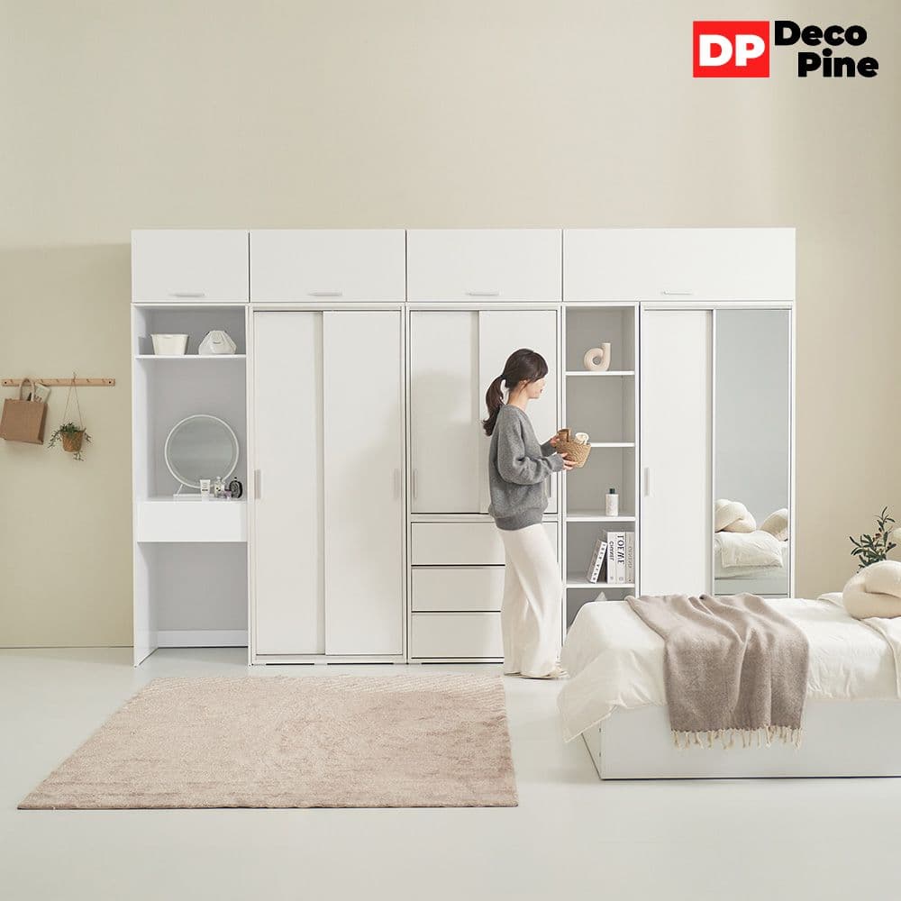데코파인 필미 슬라이딩 옷장 600 상부장
