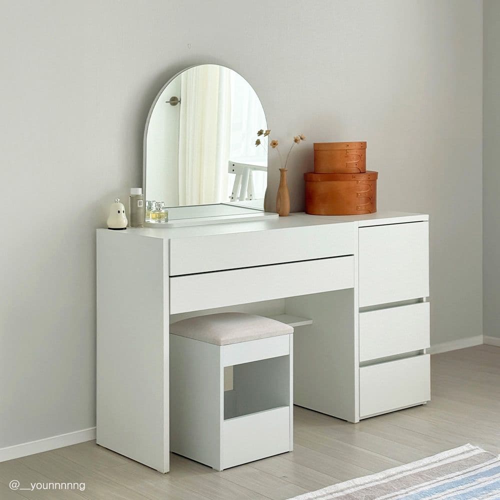 트루베퍼니처 에세이 보니 아치형/와이드아치형 거울 수납 콘솔화장대 2type