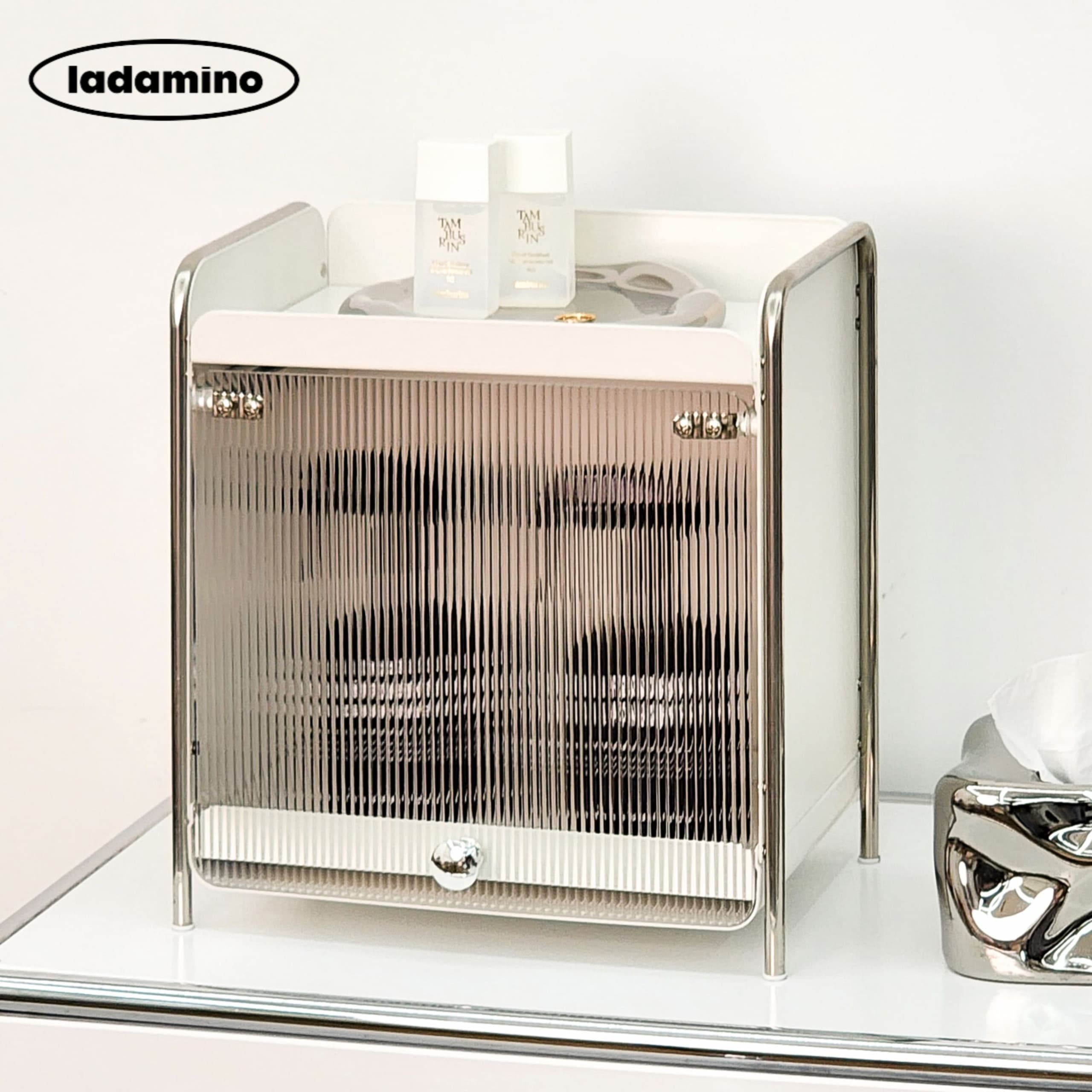 라다미노 템바보드 미드센츄리 철제 수납 화장품 책상 보관함 정리함 2size