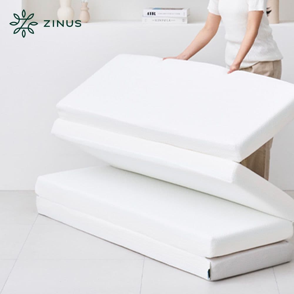 지누스 그린티 4단 접이식 메모리폼 토퍼 10CM (S/SS/Q) 매트리스