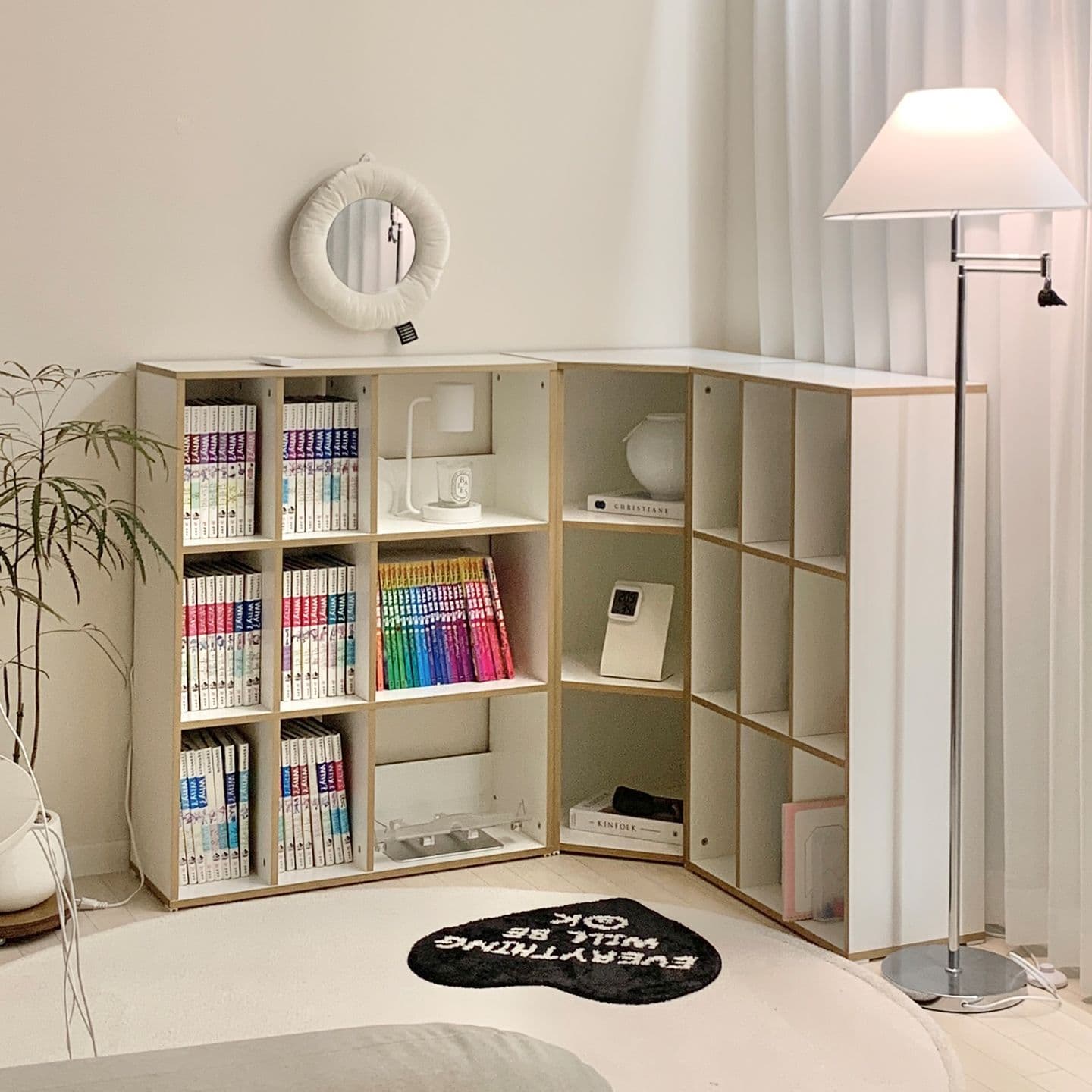 비알프렌드 넛지 E0 3단 책장 교구장 코너장 아이방 수납 600 800 (9칸/12칸)