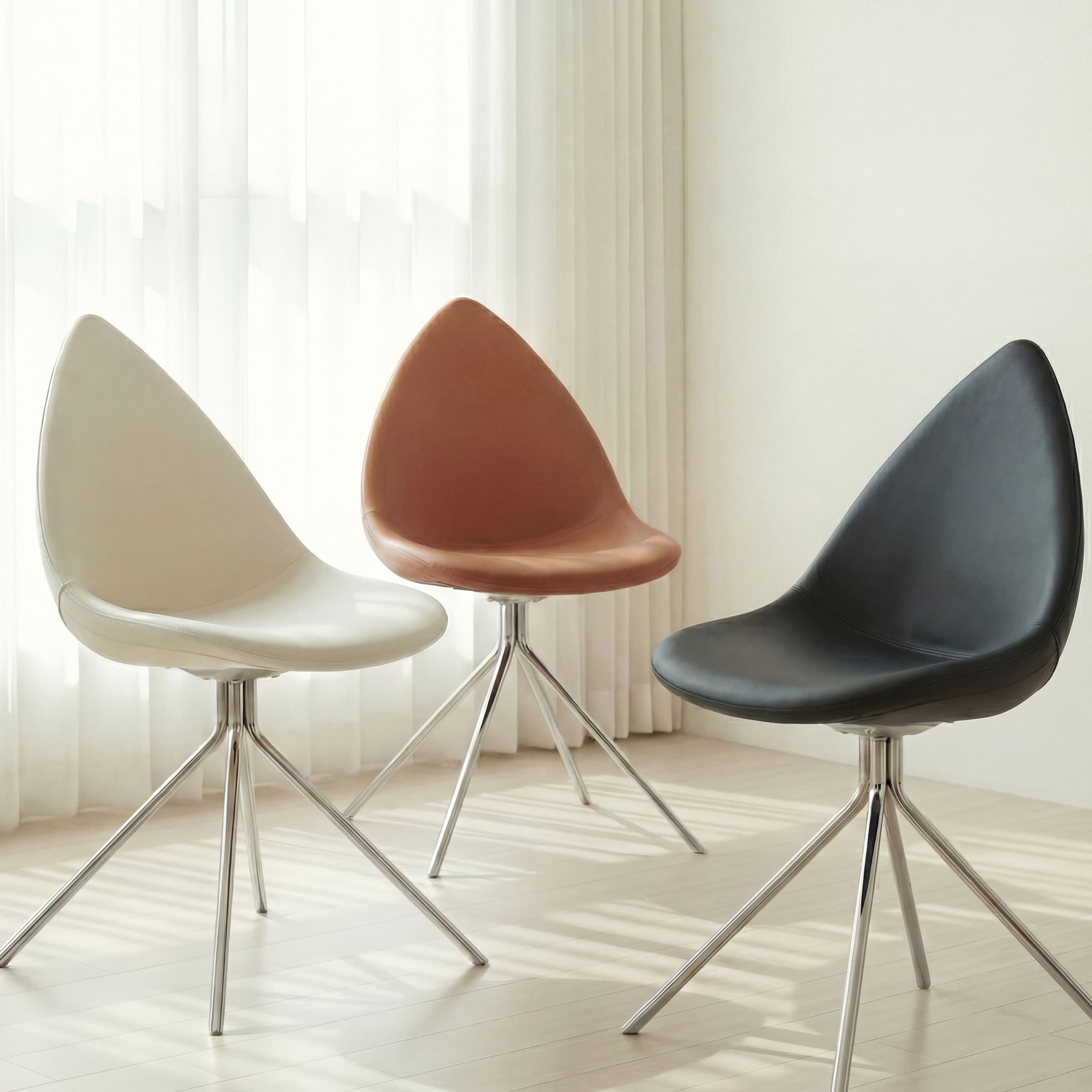 센소 프리미엄 오타와 가죽 다이닝 체어 1인용 인테리어 디자인 미드센츄리 예쁜 카페 의자 - 최저가 78,210원