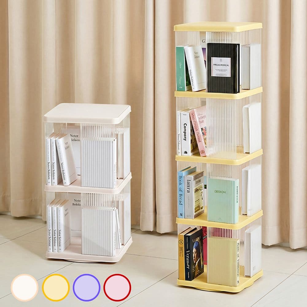 앤슬론 몰리 회전 책장 책꽂이 회전식 회전형 책장 투명 아크릴