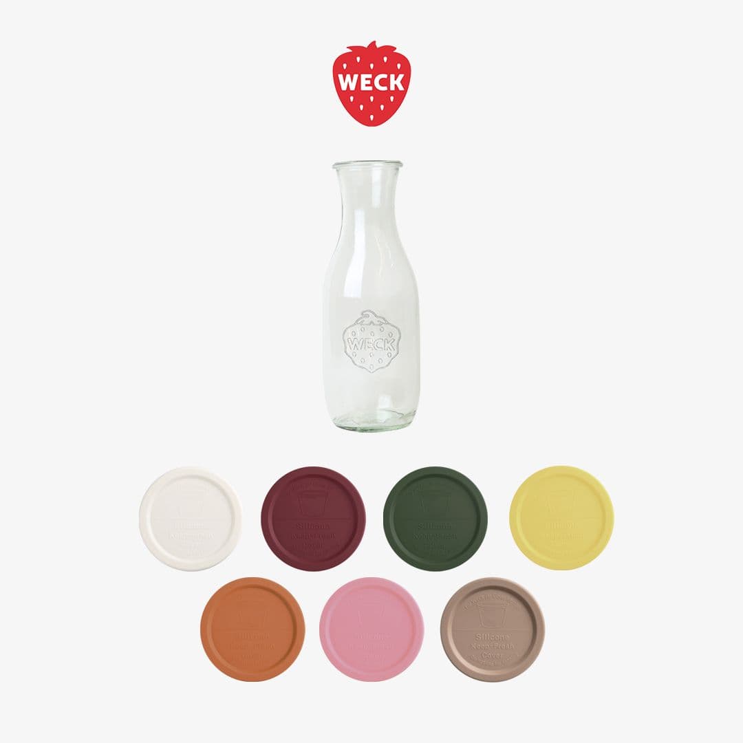weck 쥬스병 766(1062ml) 유리병 1개 + 실리콘뚜껑 1개
