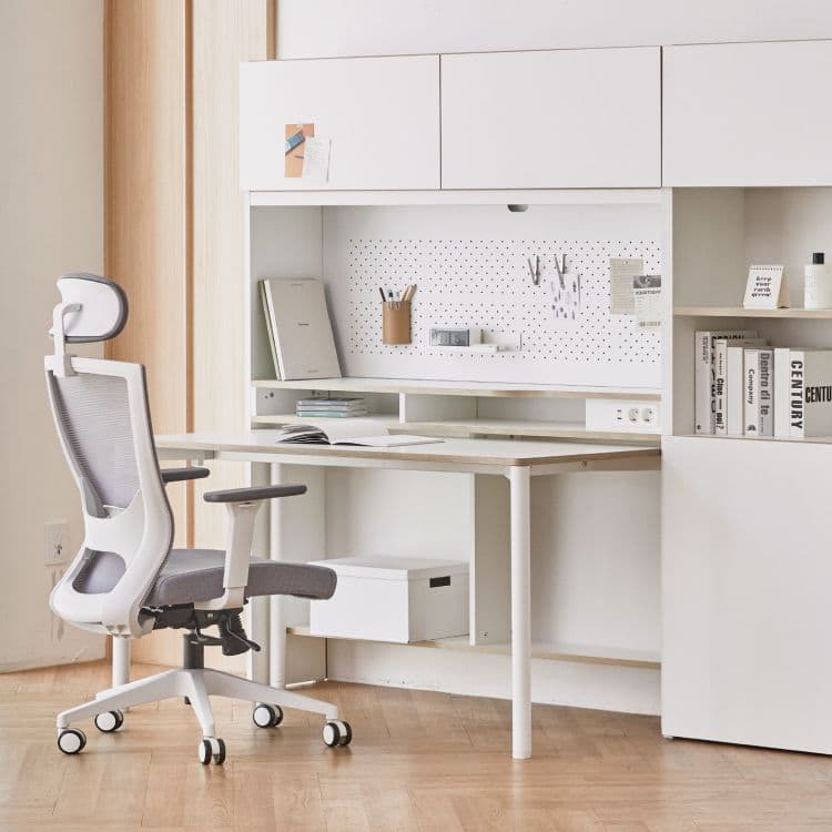 오늘의집 layer 집중력 높이는 전면책장/책상세트, 1200/1400, 5단/6단