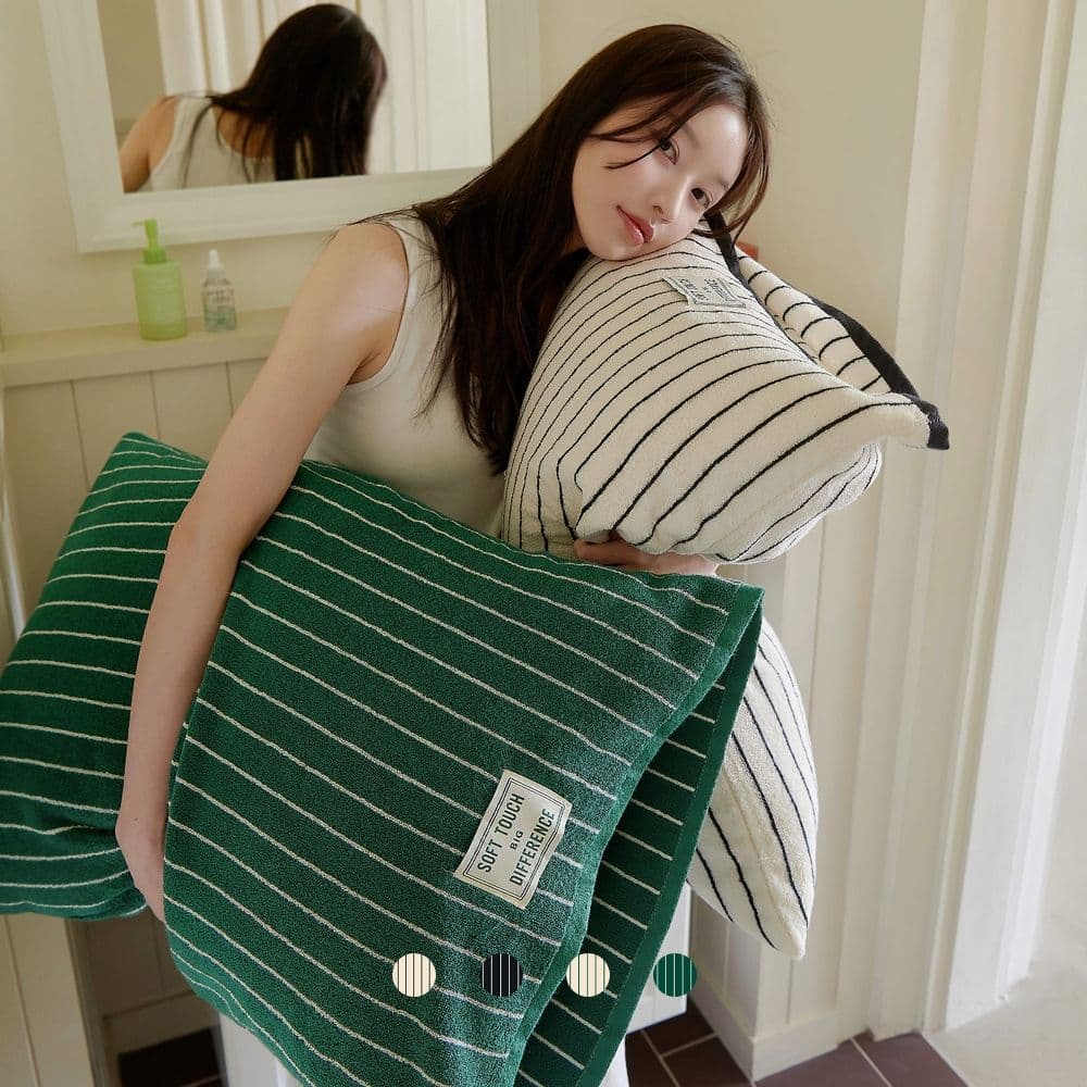 쁘리엘르 [더블쿠폰] 1+1 매일 보송보송 스누비 코튼 테리 수건 베개커버 덮개 4060/5070