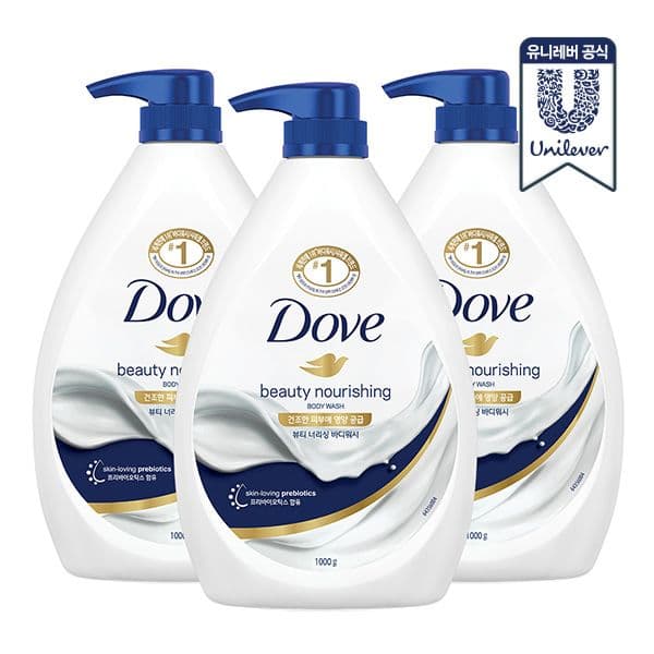 유니레버 도브 바디워시 1L 3개
