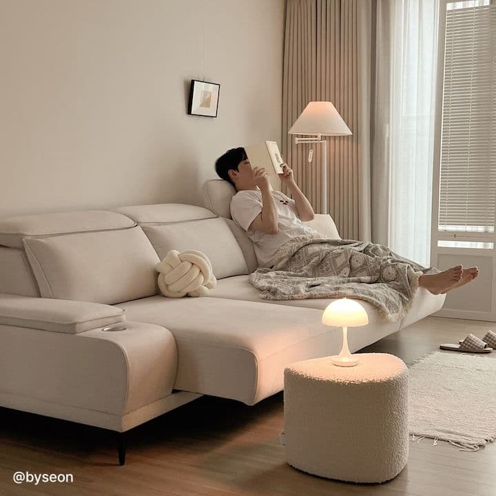 바스포르 어썸 패브릭 3세대 전동 리클라이너 모션 슬라이드 무빙 3인 소파