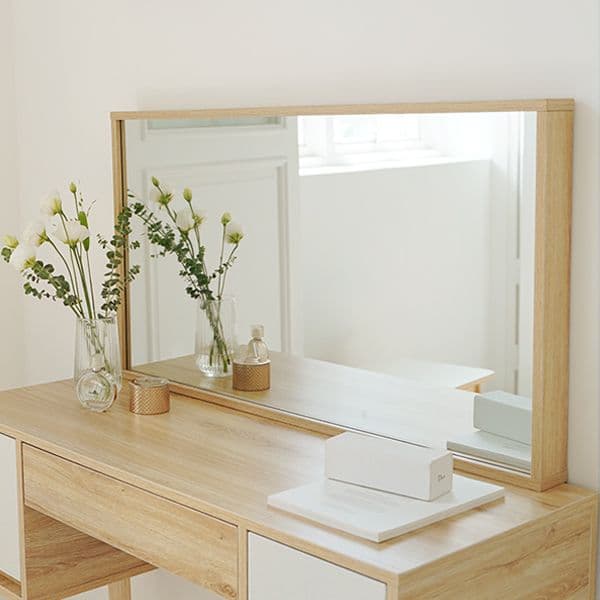 모아이 심플 원형 수납 거울