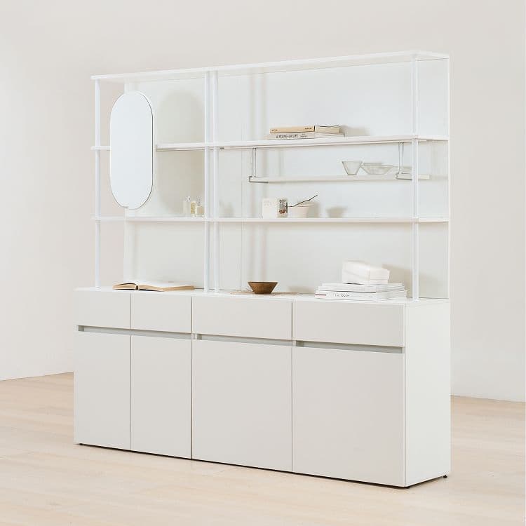 오늘의집 layer 다양하게 조합하는 오픈 선반 수납장, 서랍형, 800/1200 - 최저가 164,000원