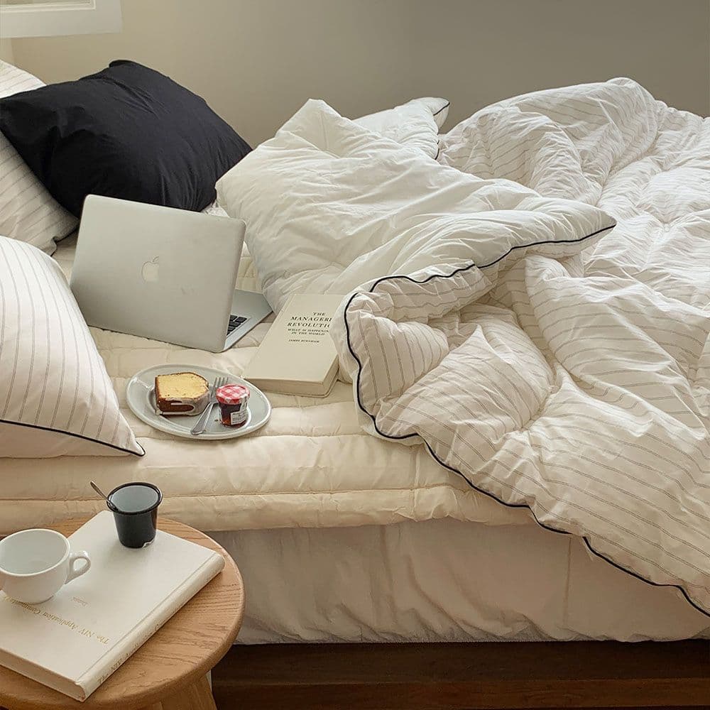 라튤립 이안 스트라이프 60수 바이오워싱 항균 순면 양면 사계절 차렵이불 SS/Q/K - 최저가 69,000원 (20% 할인)