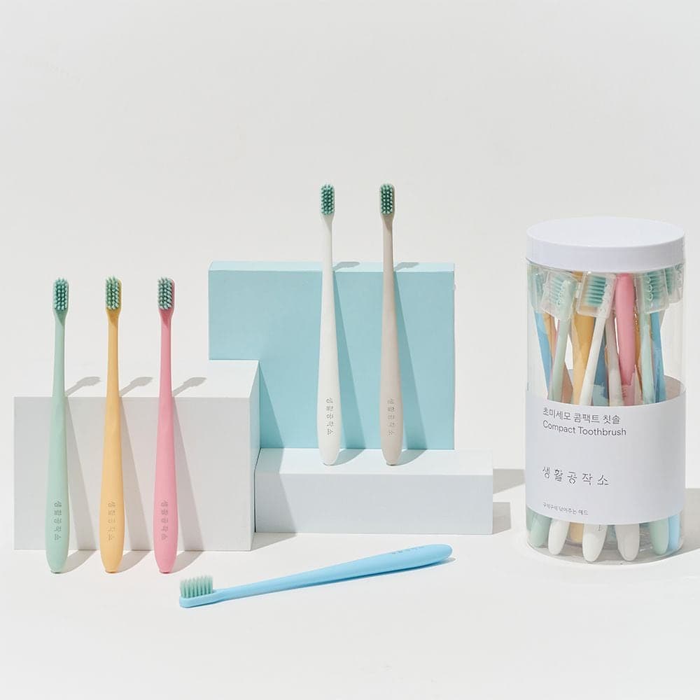 생활공작소 부드러운 초미세모 콤팩트형 칫솔 24개입