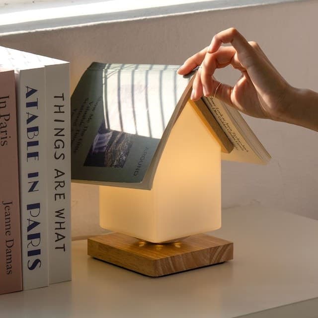 레나에너지 하우스 북 레스트 램프 우드 LED 무드등 수면등 독서등 서재 책상 조명 2colors - 최저가 22,860원