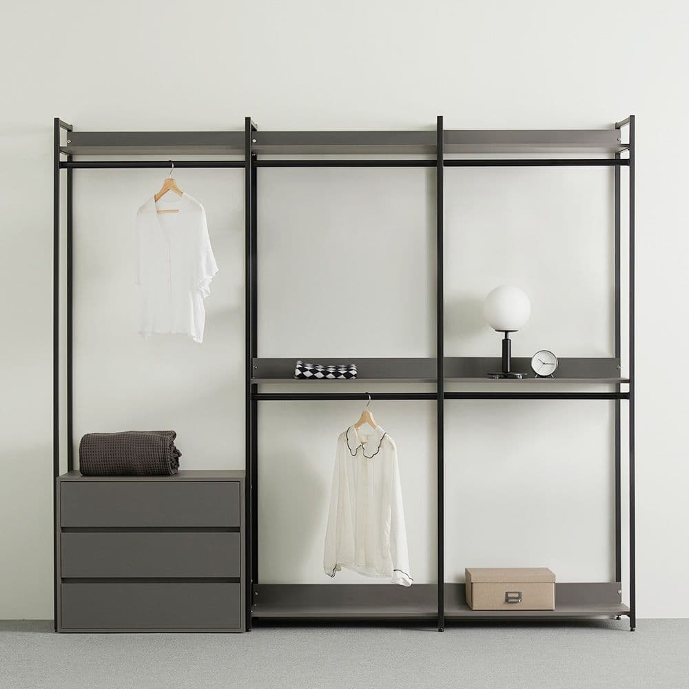 동서가구 시스템 철제 드레스룸/옷장 2400/ 4단 2colors
