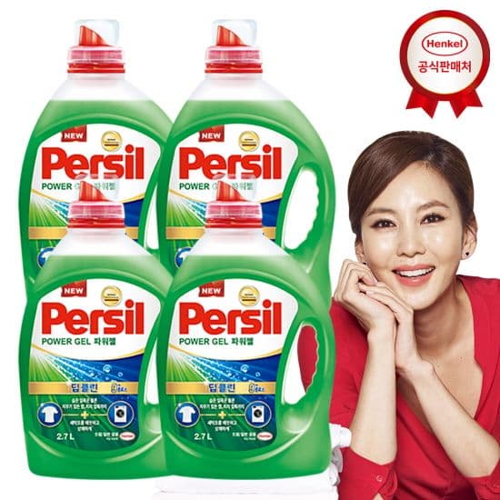 헨켈 퍼실 딥클린 파워젤 2.7L x 4개 세탁세제 겸용