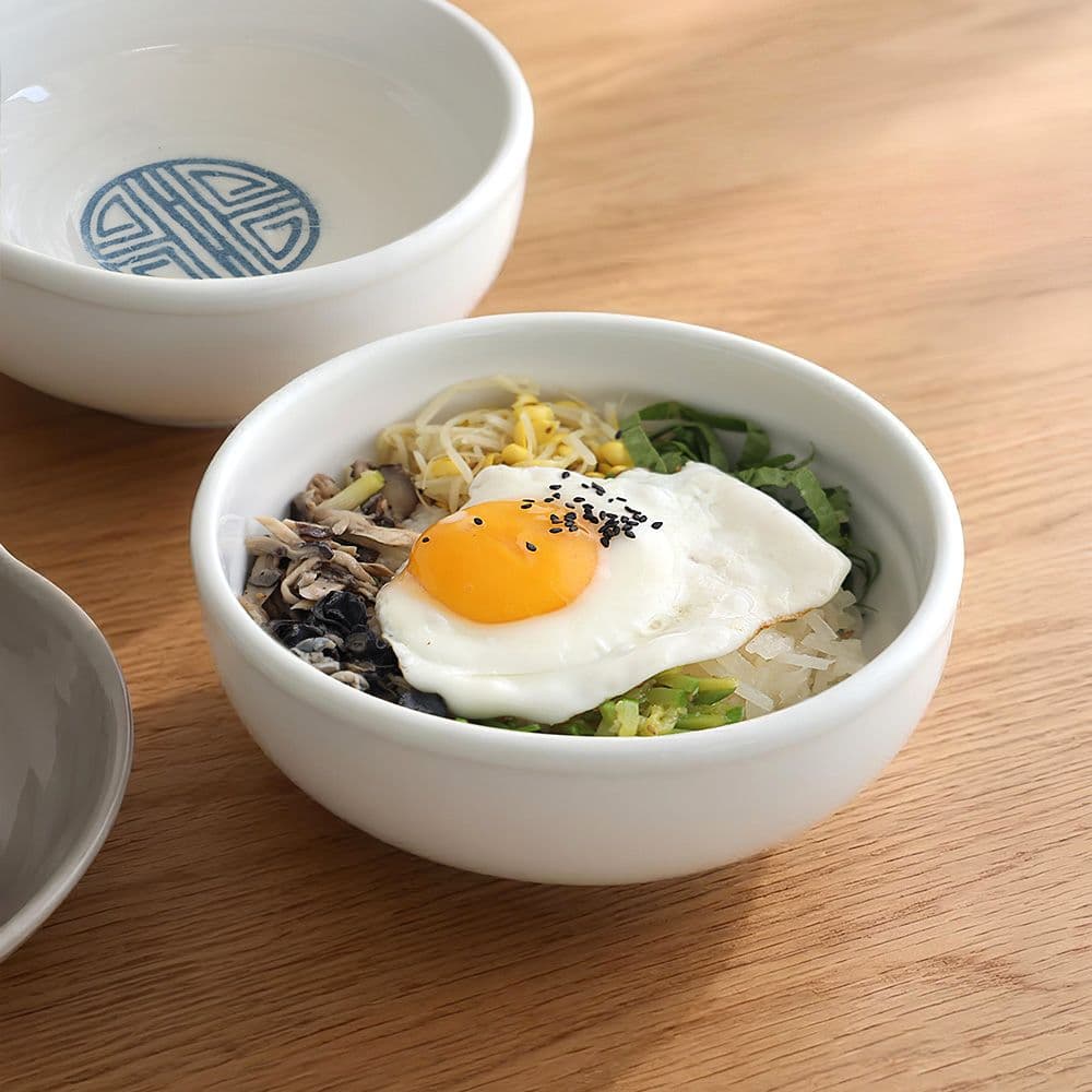 모리다인 국내생산 행운 백자 면기 그릇 우동 라면 한식 비빔밥 대접 국산 핸드메이드 도자기 식기