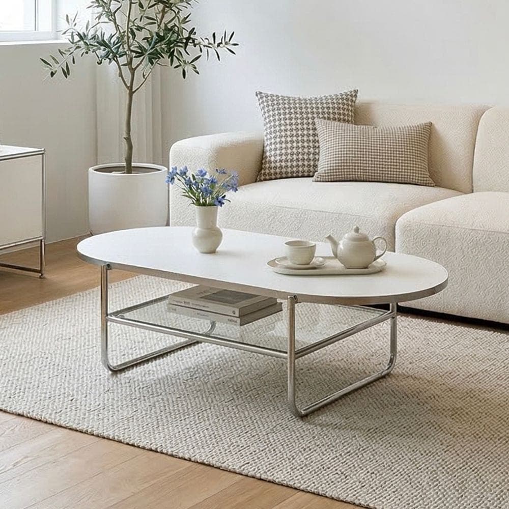 리빙힙 샤인 미드센츄리 모던 타원형 거실 테이블 A - 최저가 54,223원