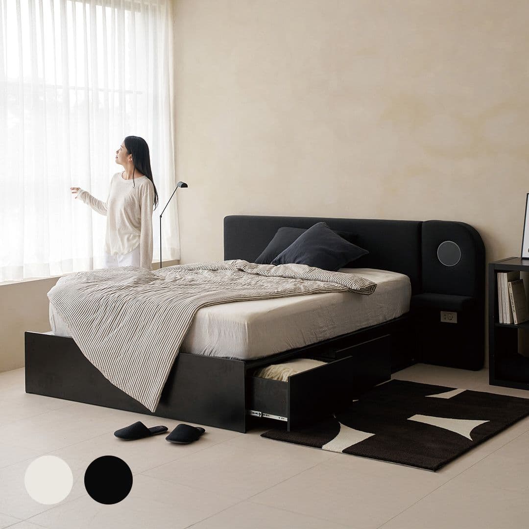 눕 노우즈 패브릭 빅 수납 호텔 침대 프레임