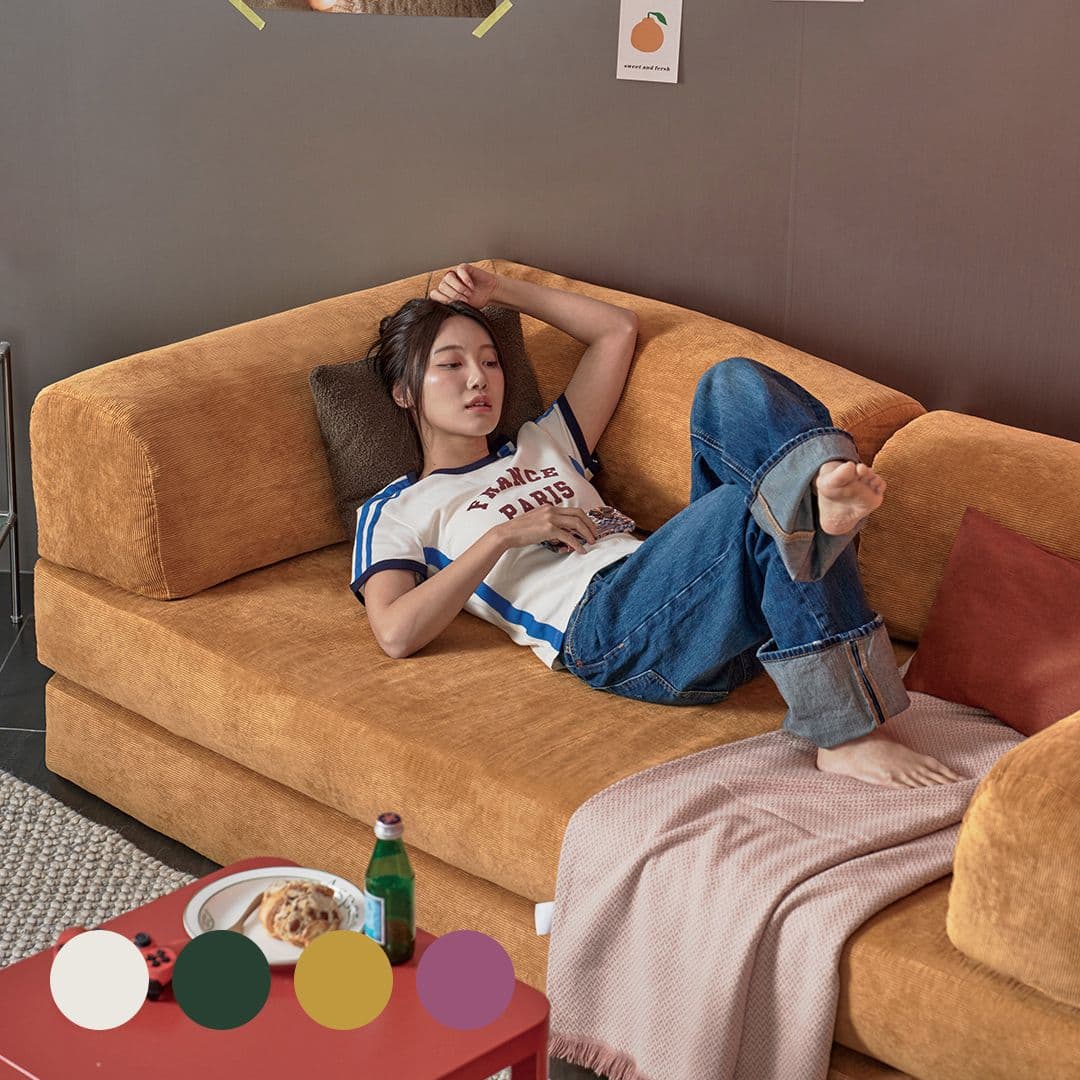 어반스튜디오 베어 3인 패브릭 모듈 압축 소파