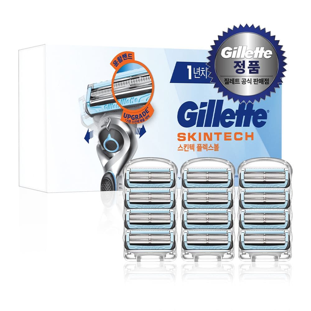 질레트 스킨텍 면도날 12입