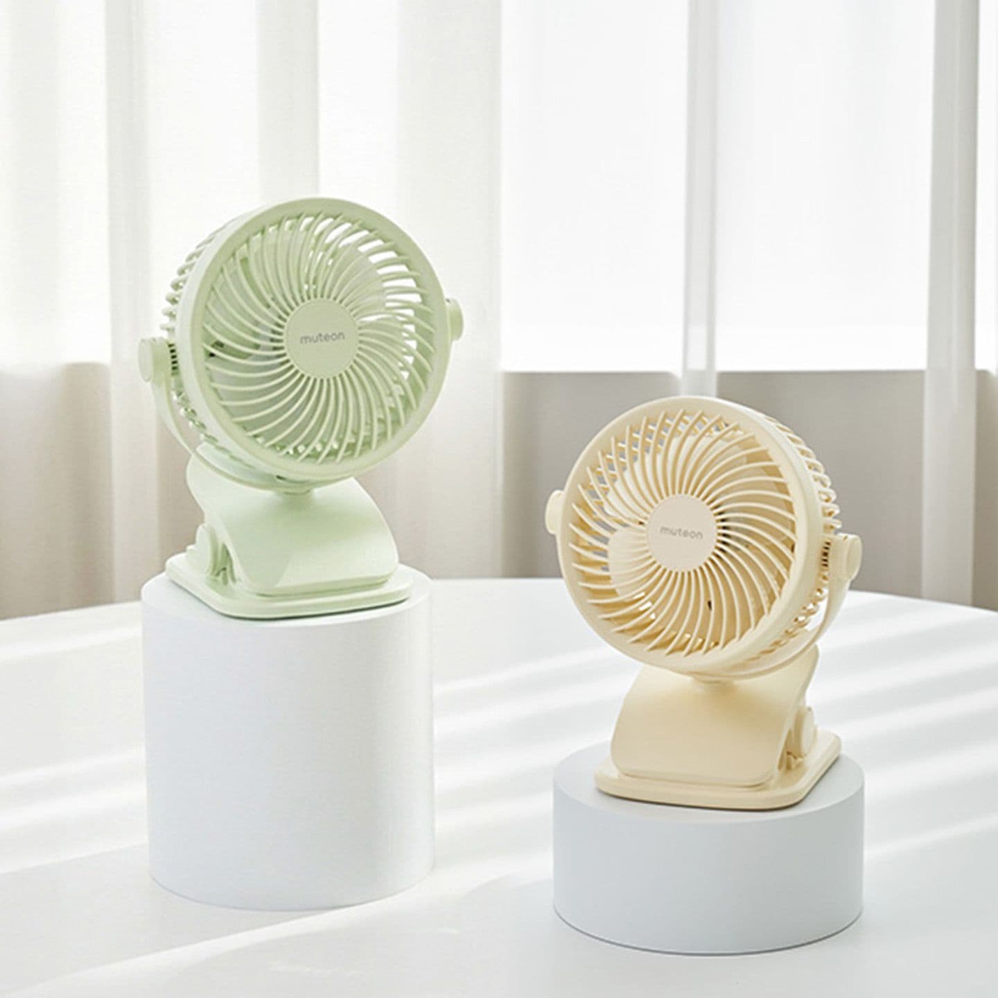 뮤트온 휴대용 유모차 선풍기 (거치형) 1+1