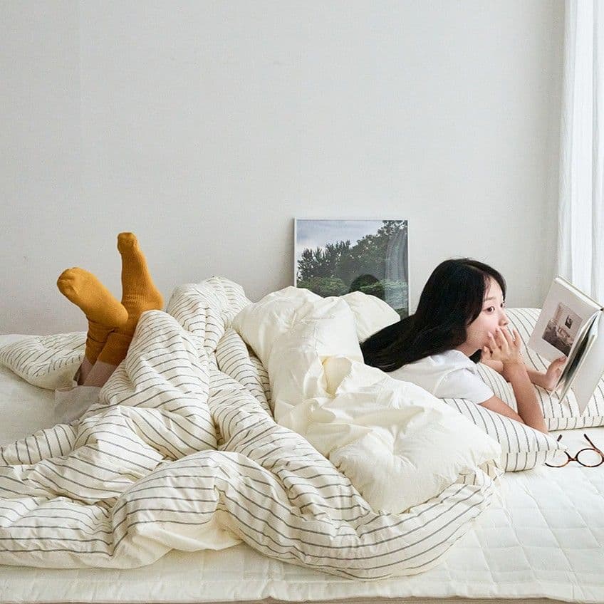 깃든 메르 고밀도 60수 순면 바이오워싱 사계절 차렵 이불세트 SS/Q/K