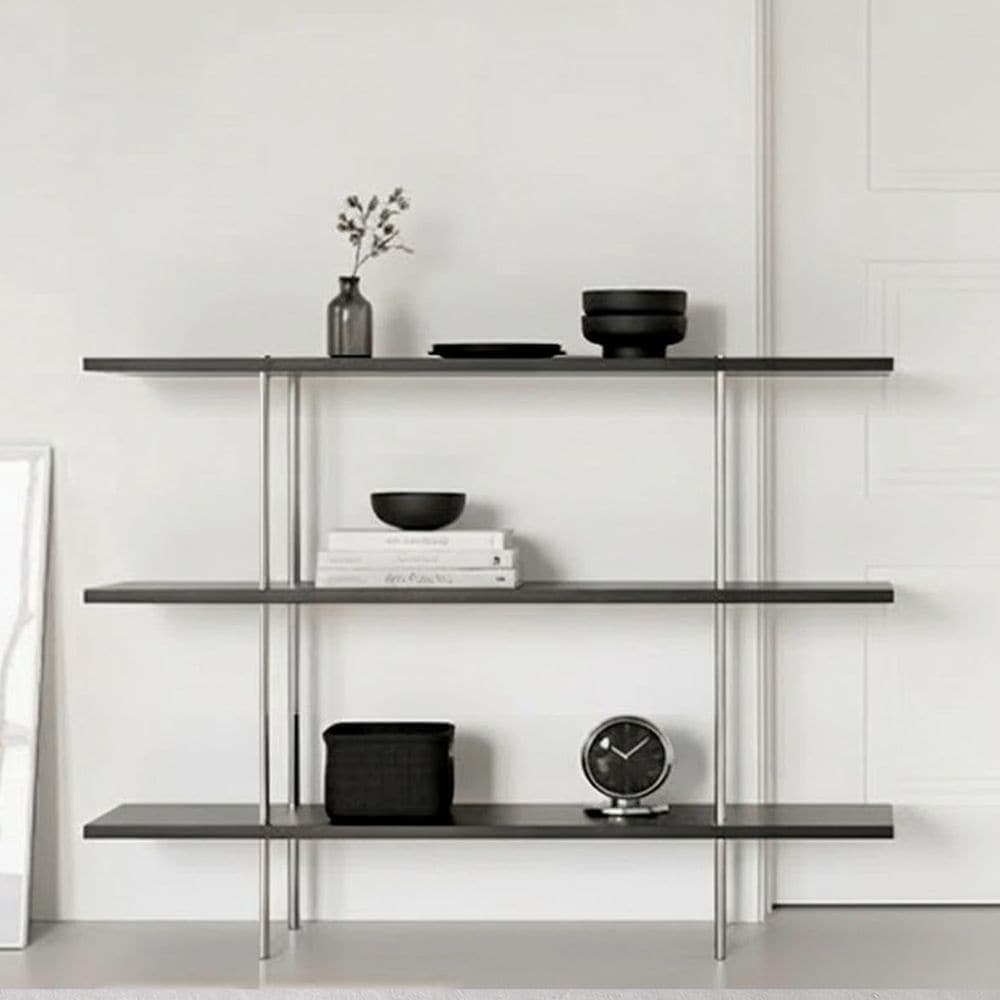 미니멀로직 미니멀로직 3단 선반 와이드 진열장 미드센츄리 모듈선반 철제 스테인리스 책장 - 최저가 45,800원