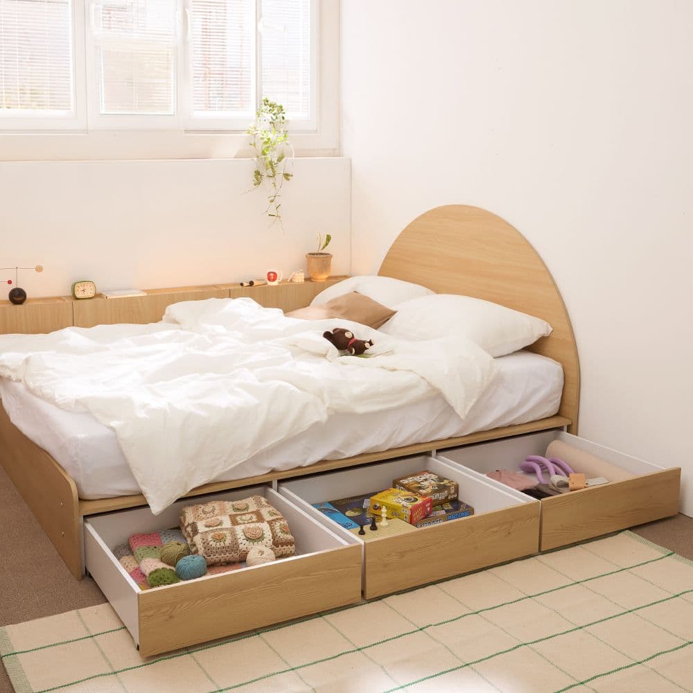 트루베퍼니처 트루베퍼니처 플랫 아치형헤드 저상형 수납침대 - 최저가 141,550원