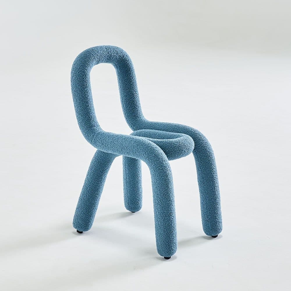 브라보가구 바바 부클레 패브릭 의자 미드센츄리모던 뉴트로 카페의자 인테리어의자 화장대의자 양털체어