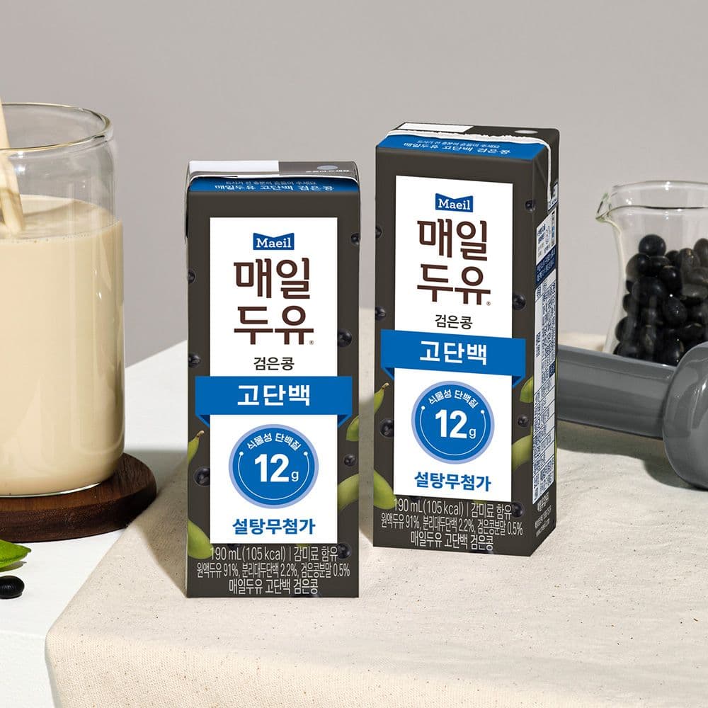 매일유업 매일두유 고단백 검은콩 190ml 48팩