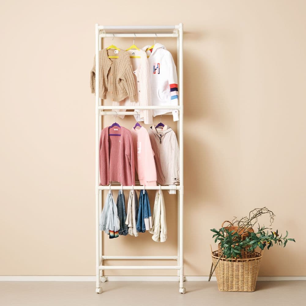 MF매직하우스 무볼트 아기 다걸어 3단 행거