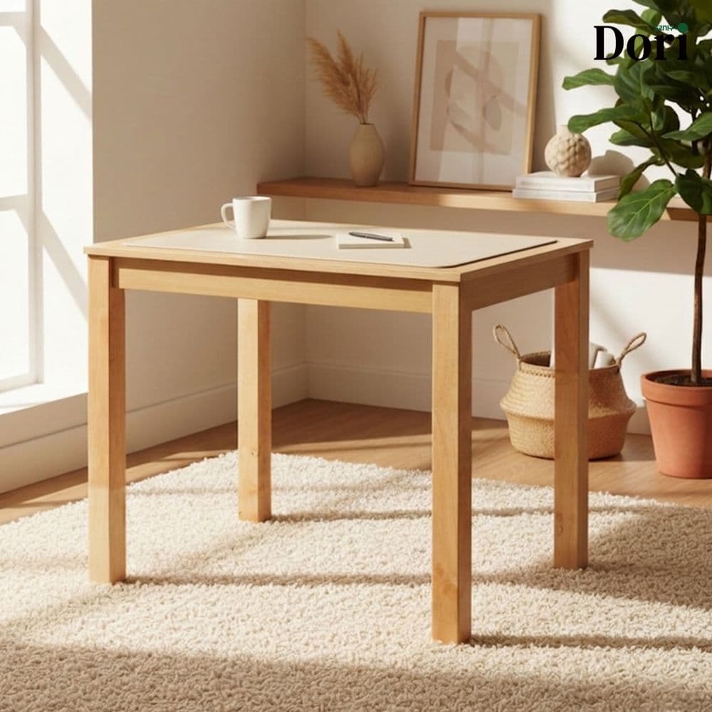 도리퍼니처 캐빈 2인 테이블 (4가지 색상) / 책상 원목 식탁 업소 식당 가게 2인용 내추럴 우드 - 최저가 85,000원
