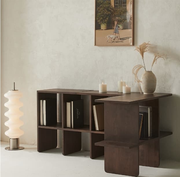 파라다이스빌라 파라다이스빌라 에테르노 원목 모듈 책장 850 pn563-1