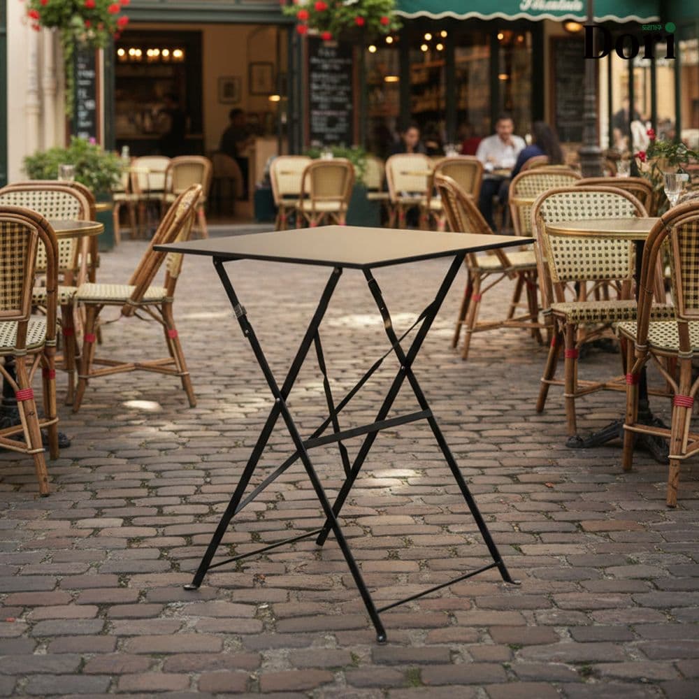 도리퍼니처 뉴욕 사각 접이식 테이블 (4가지 색상) / 철제 2인 간이 식당 카페 커피숍 테라스 식탁