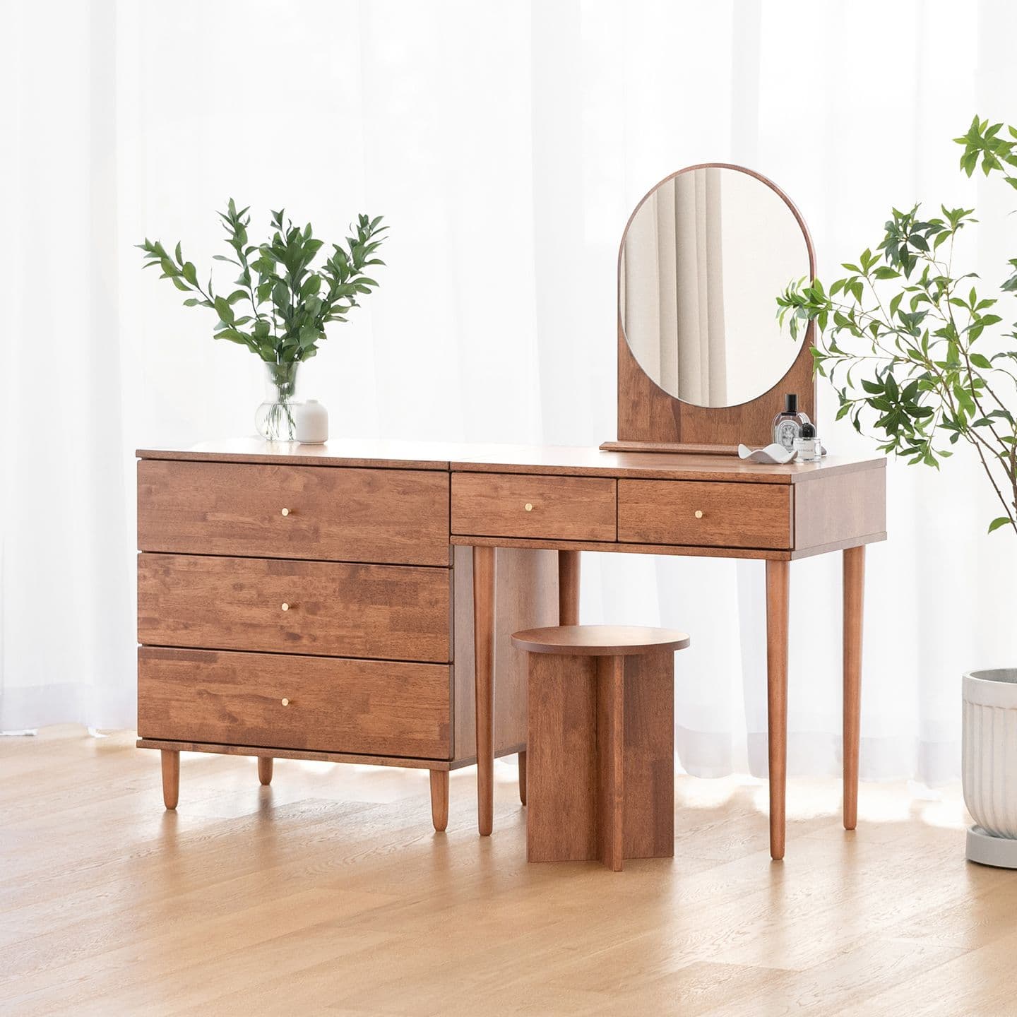 온어우드 브라우니 750 콘솔 화장대 + 3단 750 서랍장 - 최저가 636,500원