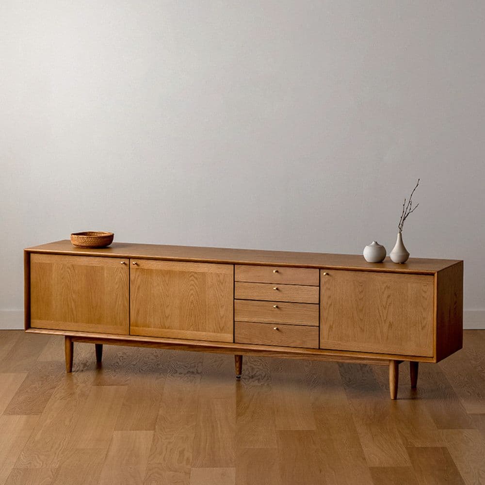 찰스퍼니처 마일디 거실장 01 / 북미산 오크 원목 TV장