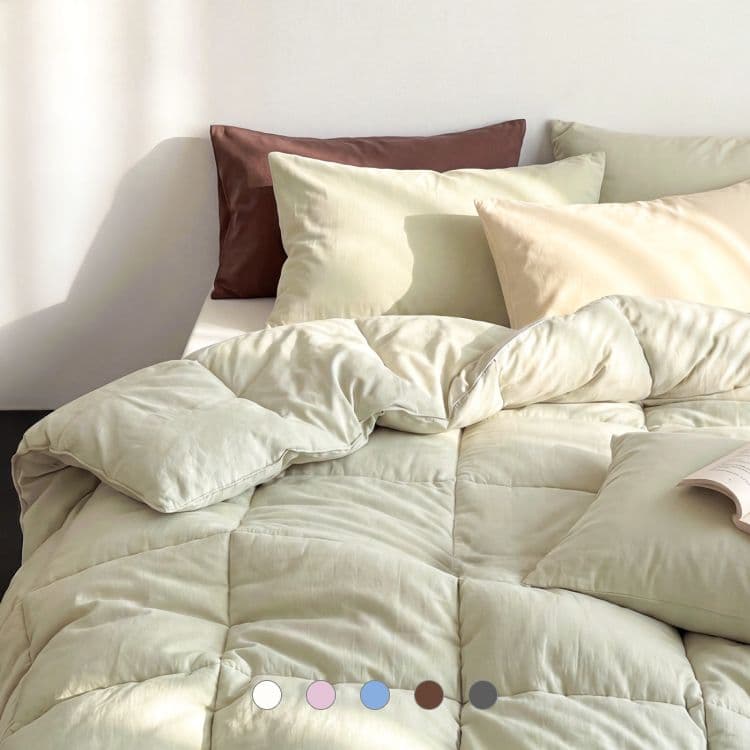 오늘의집 layer basic / 바른 복숭아촉감 소프트워싱 침구세트, 사계절용, 8colors, SS/Q - 최저가 28,405원