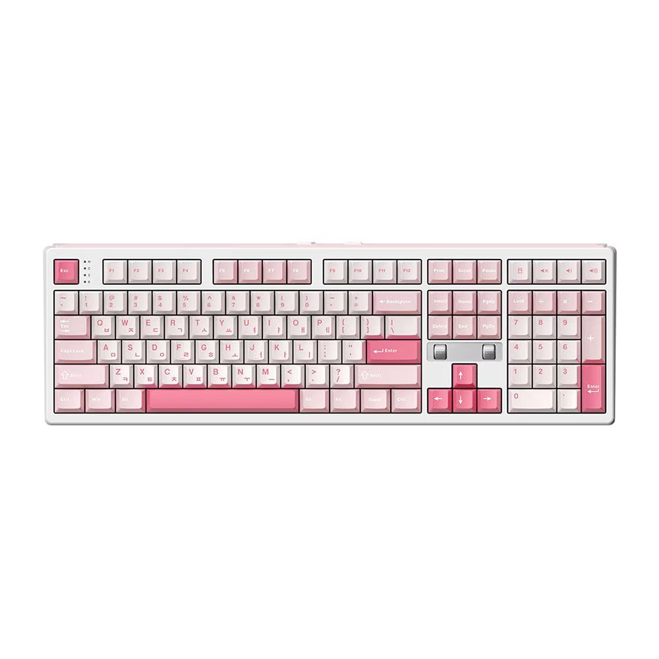 프리플로우 archon AK68 DualDial 유무선 기계식 키보드 딸기라떼, 저소음 디딤돌