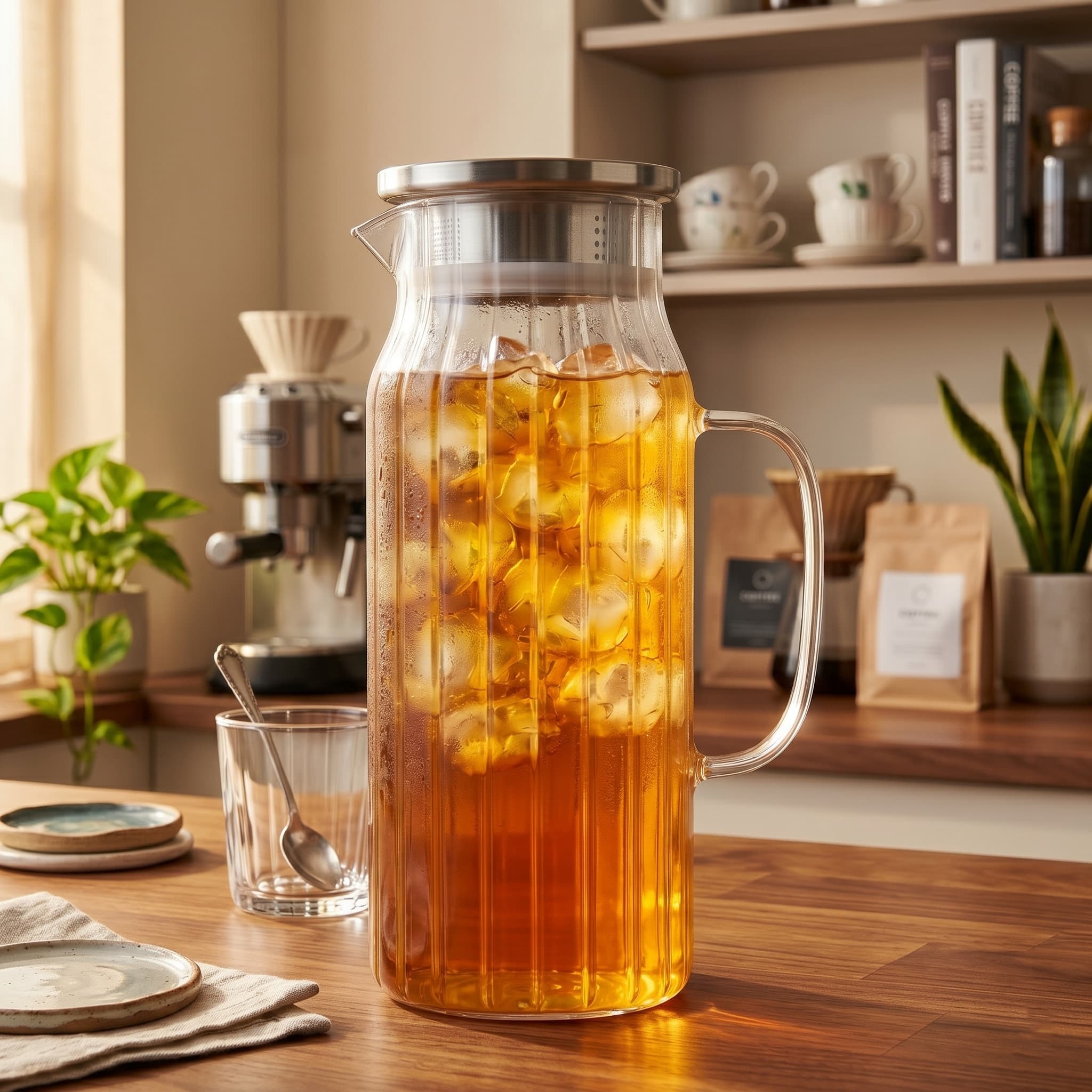 카페로메오 내열유리 냉장고 손잡이 물통 라인 물병 1.5L
