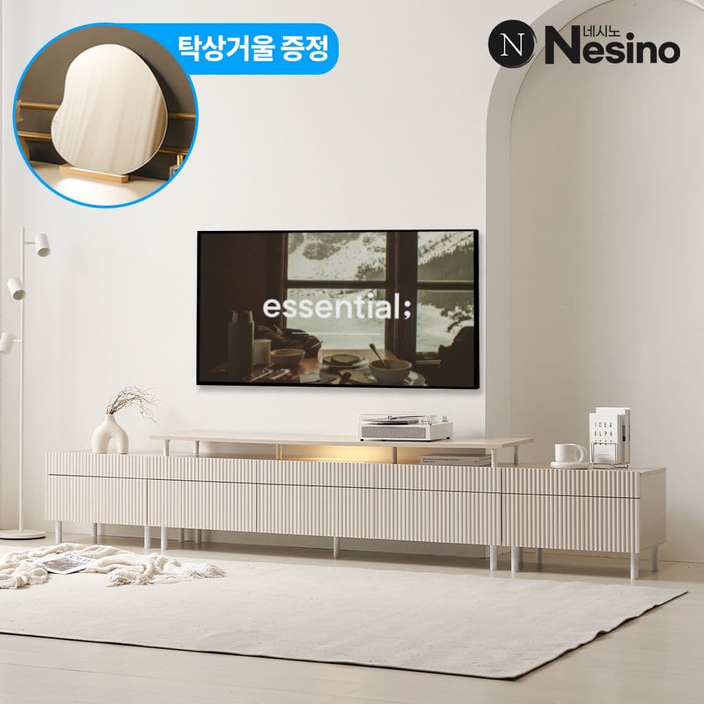 네시노 아쿠아 템바보드 6단 티비다이 TV 거실장 600/1800/2400/3000