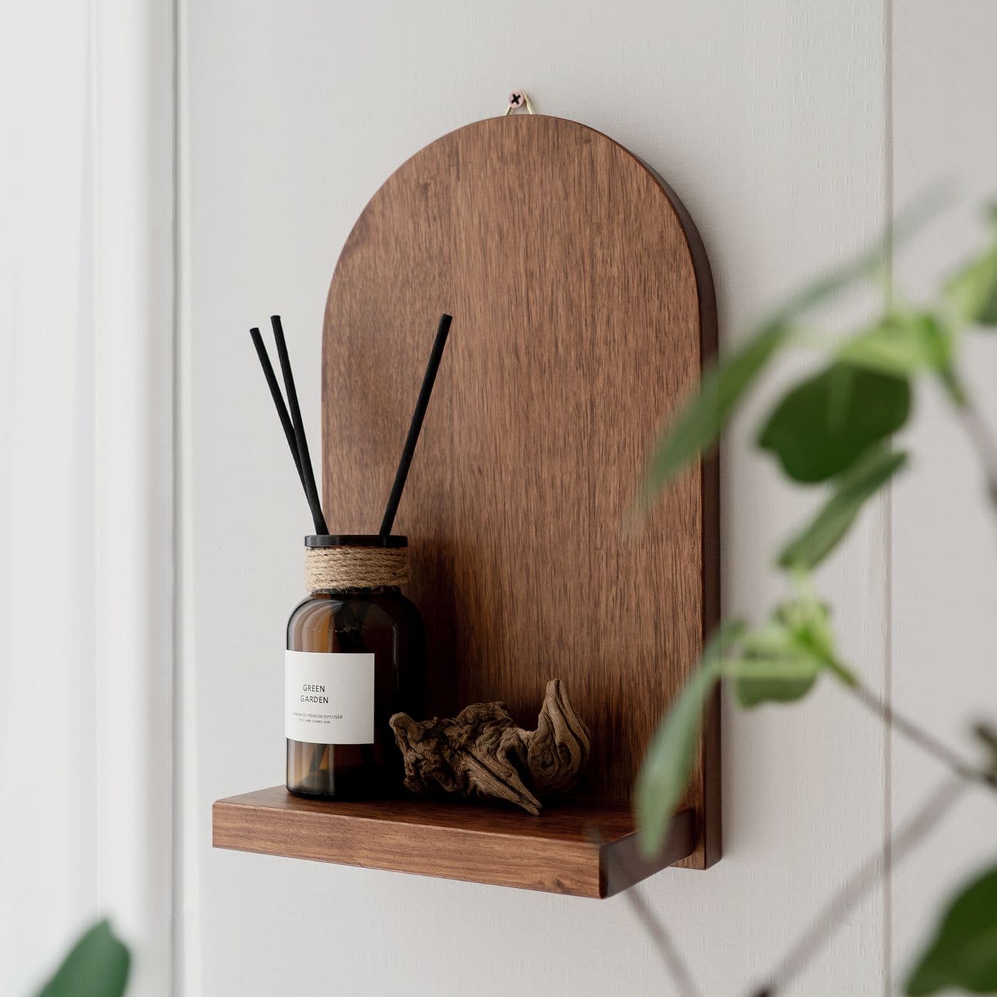 온어우드 DIY 브릭 A형 아치 원목 벽선반