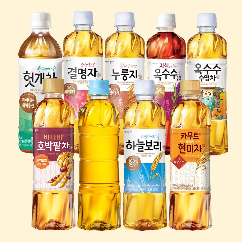 웅진식품 하늘보리 500mL*20개+광명찾은 결명자차 500mL*20개(택2)
