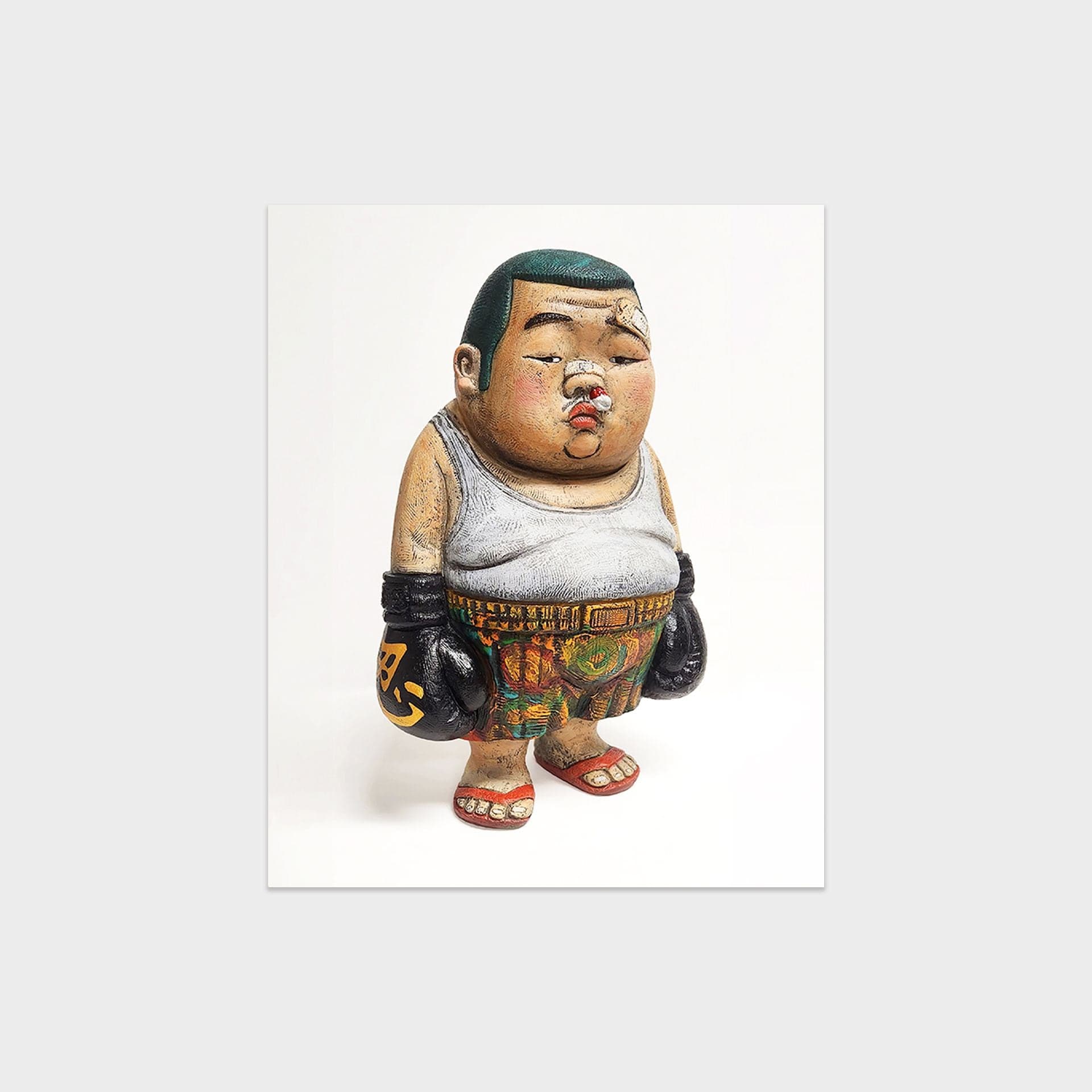 가현아트 GahyunArt 김원근 쌍코복서 / 판화 작품 거실 방 콘솔 인테리어 소형 그림 액자 소품