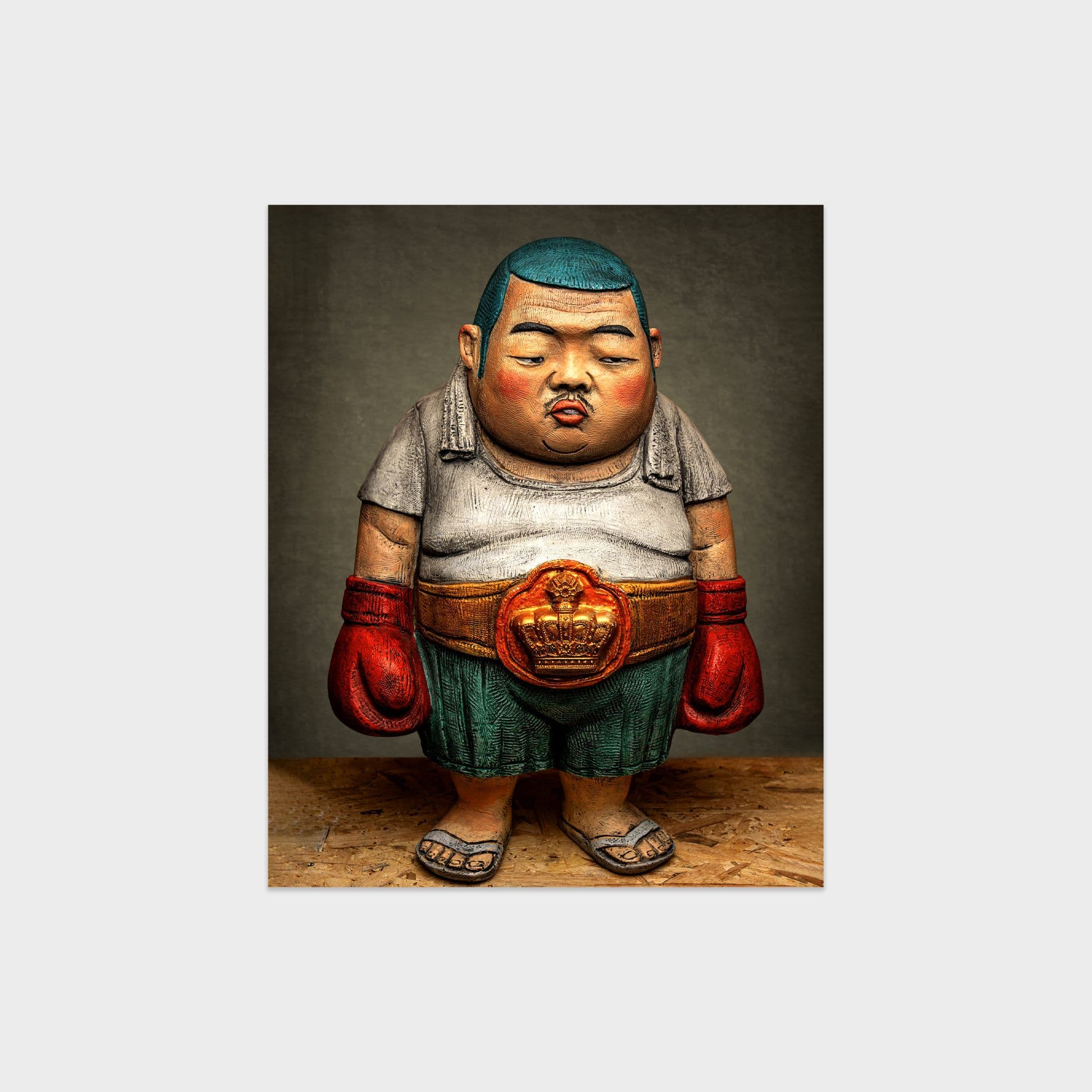 가현아트 GahyunArt 김원근 챔피온복서 / 판화 작품 거실 방 콘솔 인테리어 소형 그림 액자 소품