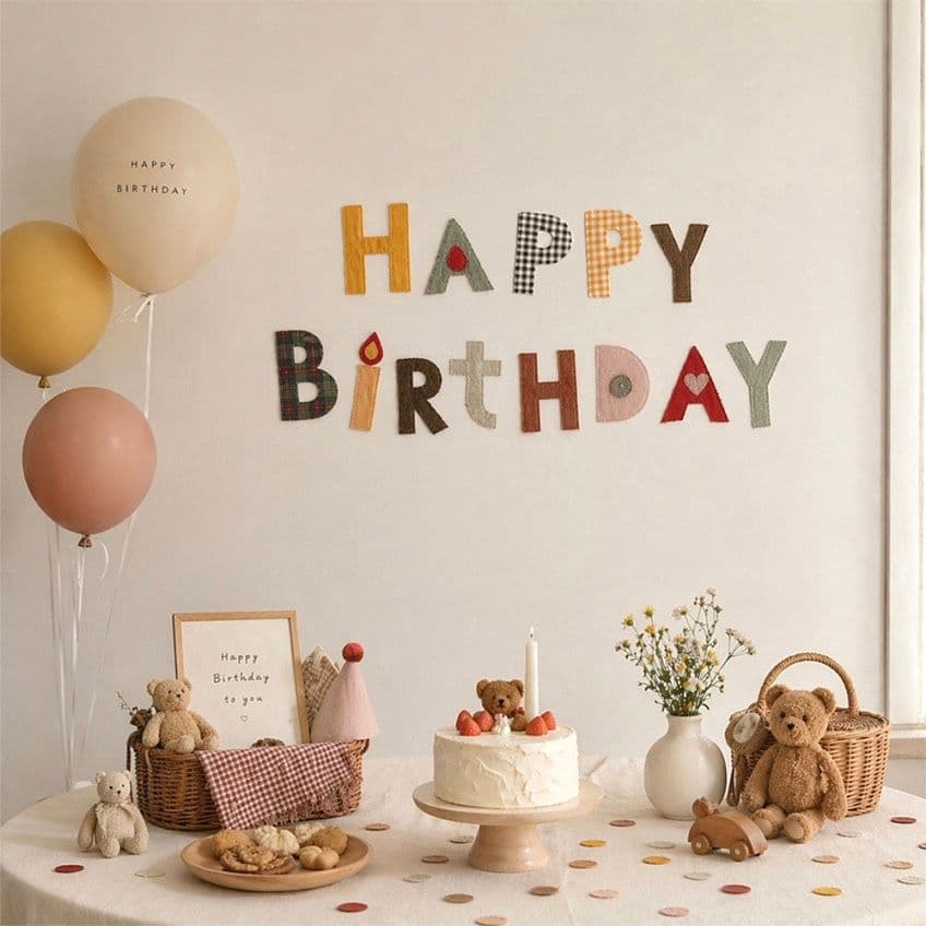 아틸다 해피벌스데이 생일 벽스티커 벽지 아이방 HAPPY BIRTHDAY 리무버블 데코