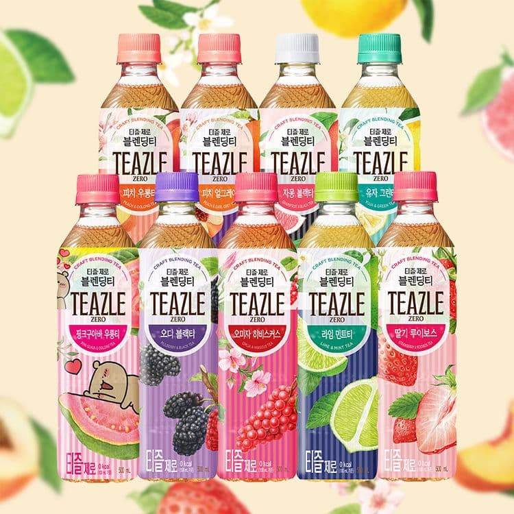 웅진식품 티즐 제로 피치우롱티 500ml*20개 외 8종