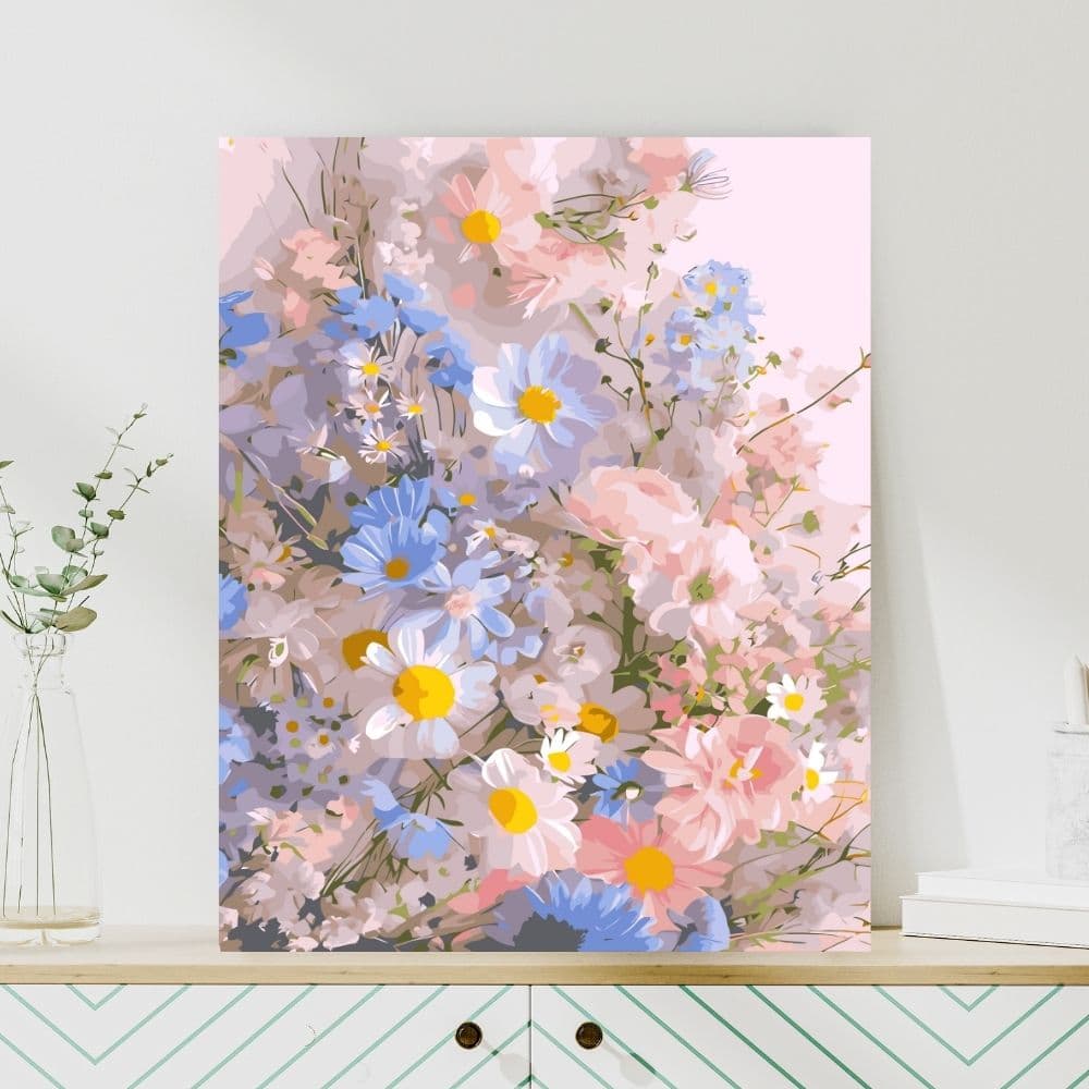 원그리드 DIY 그림그리기 취미 명화그리기 유화 캔버스 페인팅 30x40cm